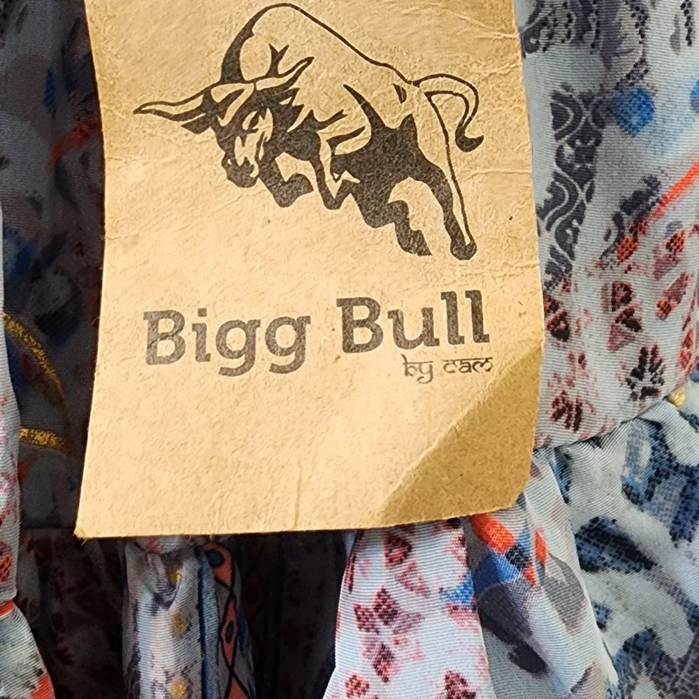 Bigg Bull Women's Blue Patterned Skirt, One‎ Size.